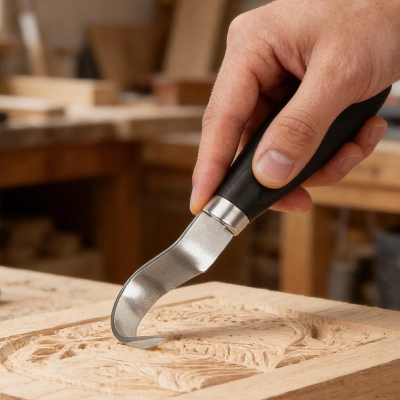 Craft Knife Set - ชุดมีดแกะสลักไม้ 5 ชิ้น พร้อมด้ามจับไม้ตามหลักสรีรศาสตร์ ใบมีดสแตนเลส สำหรับงานแกะสลักและงานฝีมือ