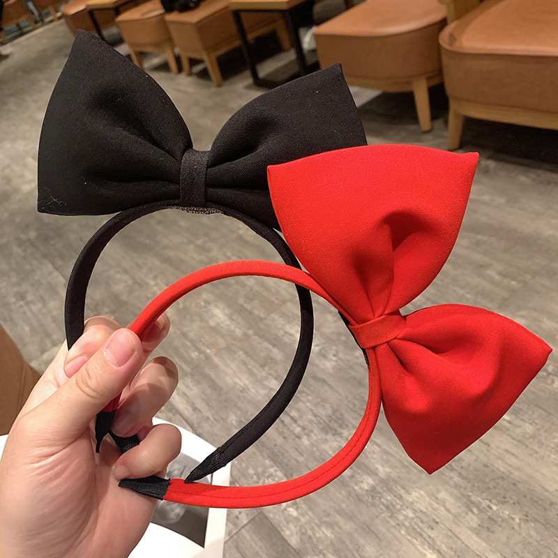 Cosplay Floating Prop - ที่คาดผมโบว์ใหญ่สีแดงน่ารักสำหรับเด็ก คอสเพลย์สโนว์ไวท์ อุปกรณ์เสริมผมสำหรับเด็ก ที่คาดผมเจ้าหญิง