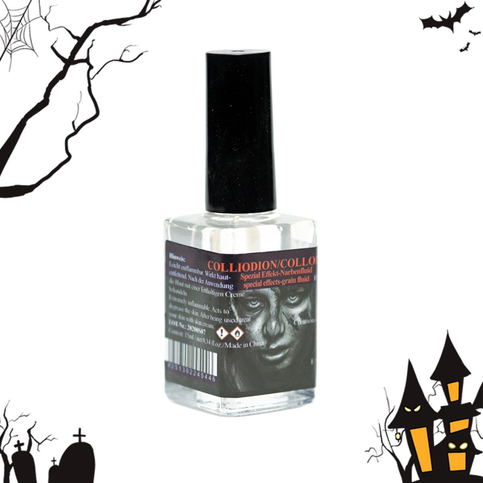 Cosplay Prop Paint - สีแต้มแผลเป็น 15 มล. สำหรับแต่งหน้าแผลเป็นบนใบหน้า พร้อมแปรง สำหรับฮาโลวีน