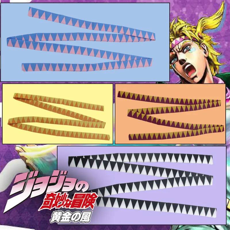 Cosplay Prop Pattern - อะนิเมะโจโจ้'การผจญภัยสุดแปลกประหลาด' คอสเพลย์ ที่คาดผมลายสามเหลี่ยมเครื่องประดับผมปาร์ตี้ฮาโลวีนเครื่องแต่งกายอุปกรณ์ประกอบฉากสำหรับทุกเพศ