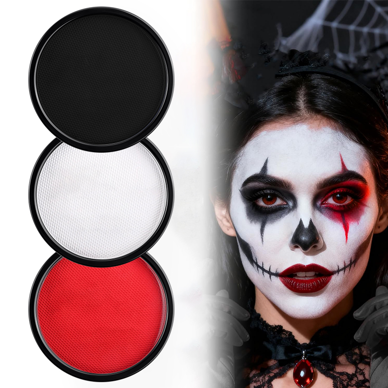ชุดสีเพ้นท์หน้าแบบน้ำ 3 สี (ดำ - Cosplay Prop Paint บทวิจารณ์และราคา