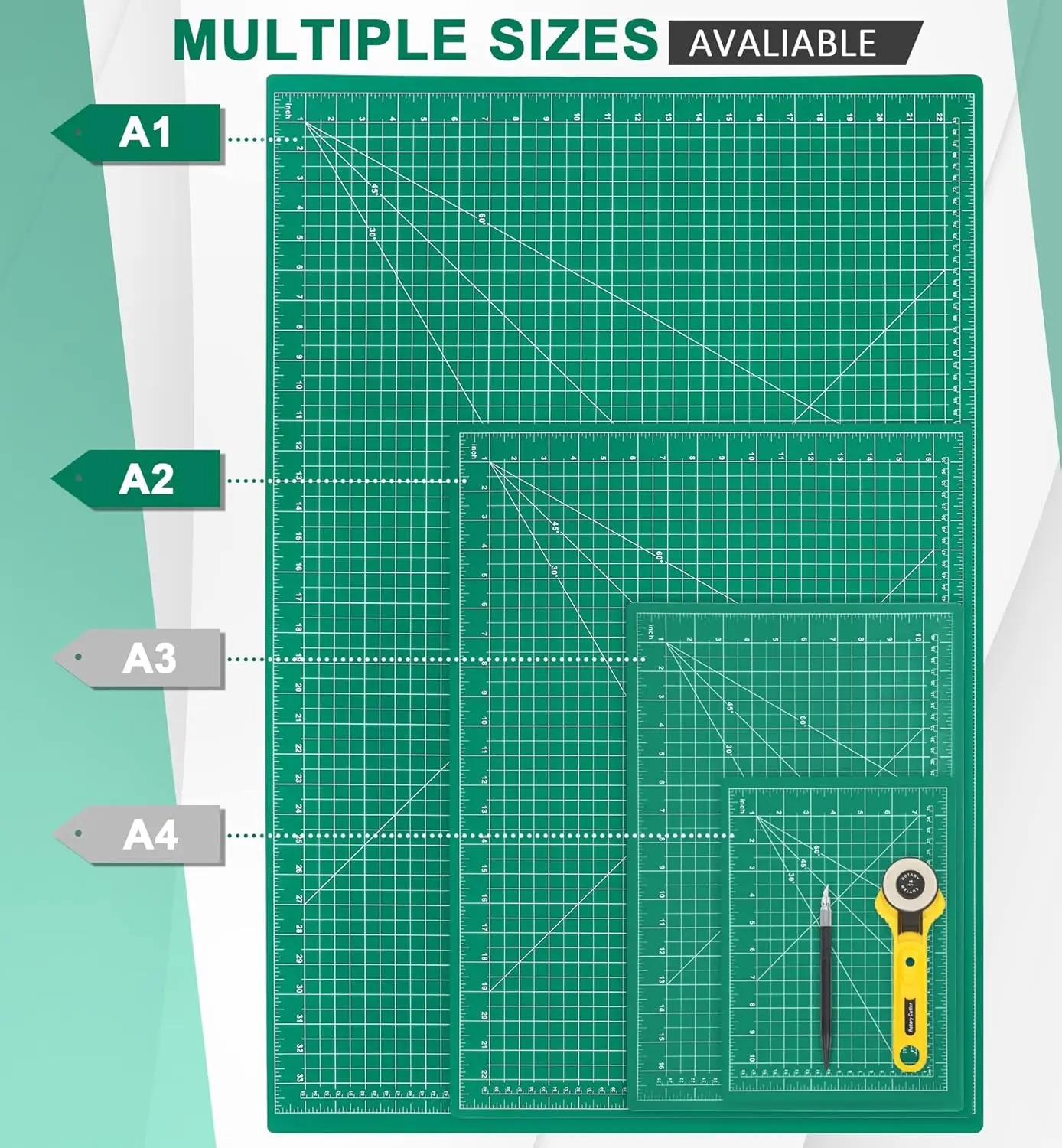 A2 A3 A4 A5 แผ่นตัด PVC Double - Craft Knife Set บทวิจารณ์และราคา