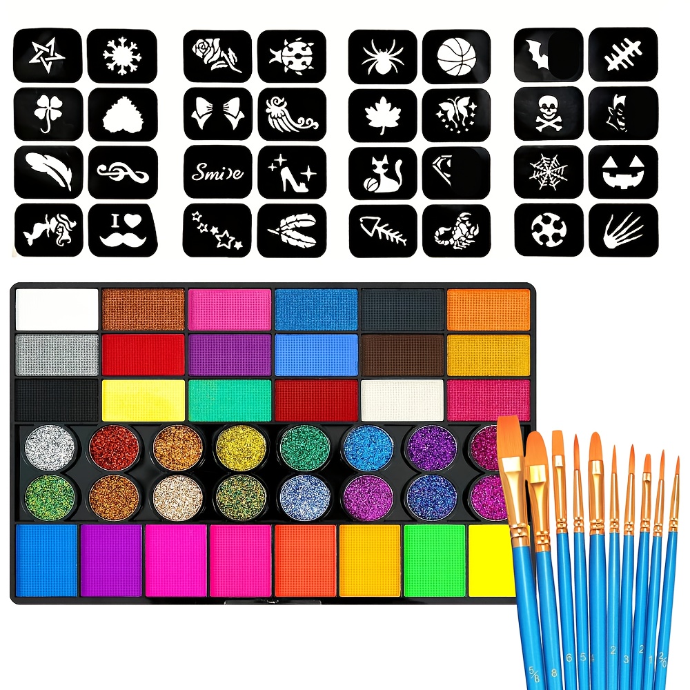 ชุดสีเพ้นท์หน้าและตัว 42 สี พร - Cosplay Prop Paint บทวิจารณ์และราคา